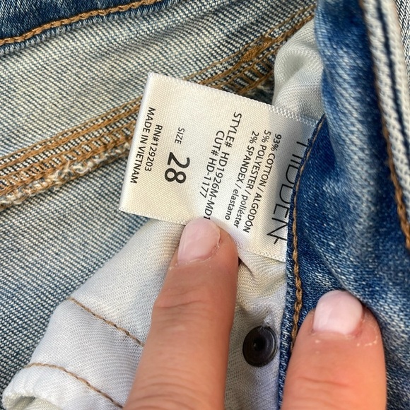 HIDDEN Blue Denim jeans size 28 - Picture 4 of 5